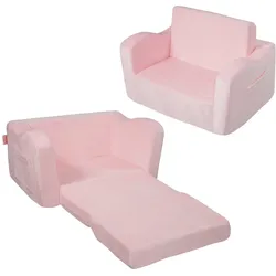 VEVOR Kindersofa Kindercouch Kindersessel Faltbar Rosa 104x58x32cm Kindermöbel