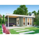 Lasita Gartenhaus Anders 44 mm Wandstärke, grüngrau