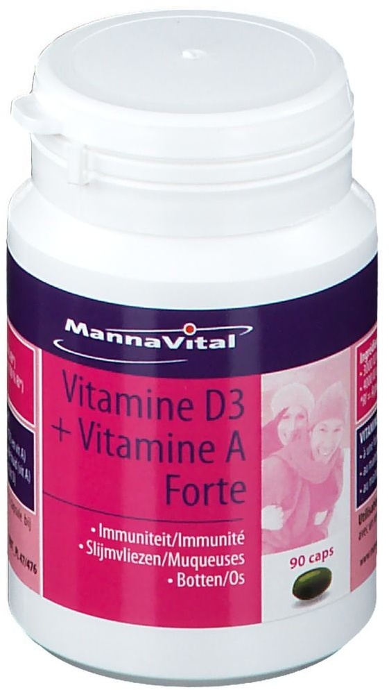 Mannavital Vitamine D3 + Vitamine A Forte 60 pc(s) capsule(s)
