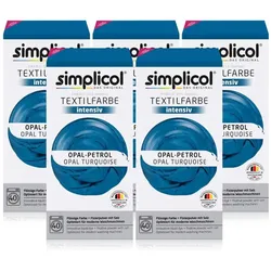 Simplicol Textilfarbe intensiv Opal-Petrol 5er Pack