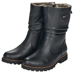 Winterstiefel, Blockabsatz, Winterboots mit Falten am slouchy Schaft, schmale Form, Gr. 42, schwarz, , 79519433-42