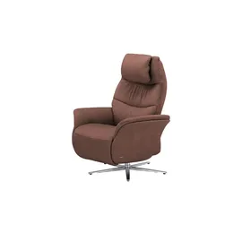 HIMOLLA Fernsehsessel 7051 Leder 74 x 113 x 86 cm Rot mit Kopfteil