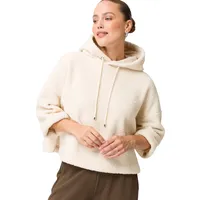 Zero Sweatjacke ZERO "zero Sweatshirt Teddyfell mit Kapuze" Gr. L, beige (sheer bliss) Damen Sweatjacken weiteres Detail