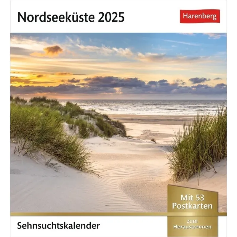Nordseeküste Sehnsuchtskalender 2025 - Wochenkalender Mit 53 Postkarten