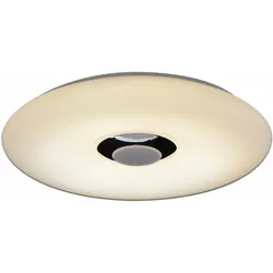 NÄVE LED Deckenleuchte "NASHVILLE", weiß (aluminiumfarben, weiß), Ø 40cm H: 6cm, Lampen, Deckenleuchte "Nashville", RGB-Farbwechsler, dimmbar, Bluetoothspeaker
