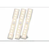 Bewegungsmelder-led-innenleuchte – 3er-pack Kabellose 10-led-schrankleuchten Mit Kleberückseite, Geeignet Für Schränke, Küchenunterschränke, Treppen, Als Automatisches Nachtlicht, Warmweiß