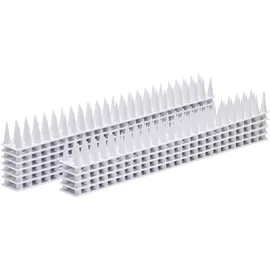 ideoon garden 12er Set Taubenspikes Weiss 5,4m - Effektive Vogelabwehr aus Polycarbonat - 3-reihige Abwehrspikes gegen Tauben, Möwen, Marder, Katzen & Eichhörnchen