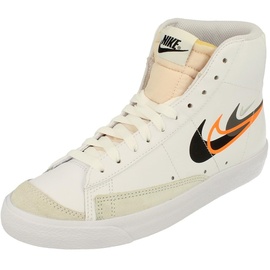 Nike Herren Blazer MID '77 Sneaker, White/Black-Bright Mandarin-MEDIUM, 44.5 EU