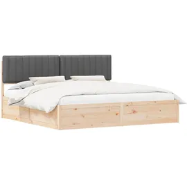 vidaXL Bettgestell 200 x 200 cm Dunkelgrau