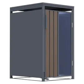 FM-SOLAR Mülltonnenbox 68 x 80 x 116 cm grau