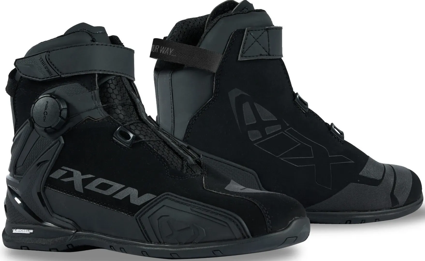 Ixon Bull 2 Wasserdichte Motorrad Schuhe, schwarz, Größe 47 für Männer