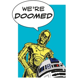 KOMAR Star Wars Classic Comic Quote Droids - Größe: 50 x 70 cm, Wandbild, Poster, Kunstdruck (ohne Rahmen)