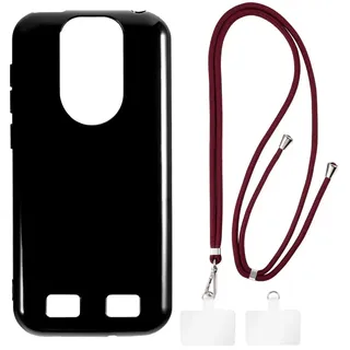 Shantime Emporia Smart 5 Mini Hülle + Universal-Handy-Lanyards, Hals-/Umhängeband, weicher Riemen, Silikon-TPU-Abdeckung, Stoßstangenschale für Emporia Smart 5 Mini (4.59”)