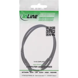 InLine DC Verlängerungskabel, DC Stecker/Buchse 3,5x1,35mm, AWG 18, schwarz 2m