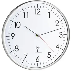 TFA 60.3514         weiß/silber Analoge Funk-Wanduhr