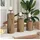 vidaXL Windlicht 3 pcs Holz Braun