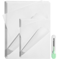 100 Blatt A4 und 100 Blatt A5 Premium Transparentpapier Transparentpapier Bedruckbar Weiß Architektenpapier Transparent Papier Pauspapier Pergamentpapier (mit Universalmesser)