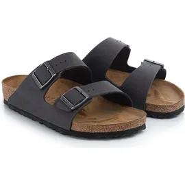 Birkenstock Arizona Birko-Flor Velvet Gray/Black Buckles 46