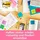 Post-it Post-it® Poptimistic Collection Haftnotizen farbsortiert, 6 Blöcke