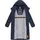 Ragwear Damen Winterjacke langer Regenmantel Steppmantel wasserdicht warm gefüttert mit Kapuze Suminka Navy Gr. 4XL - 4XL