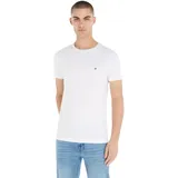 Tommy Hilfiger Core Stretch Slim Fit C Kurzarm-T-Shirt White L