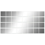 Spiegelfliesen 24er Set TAIL, Glas - selbstklebend - 15 x 15 cm - 24er Set