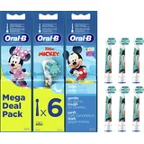 Oral-B - Kids Mickey – Ersatz-Zahnbürstenkopf (6 Stück)