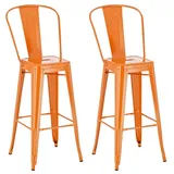 TPFLiving Barhocker 44 x 100 x 52 cm Orange