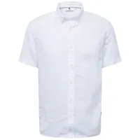 GARCIA Leinenhemd in Weiß mit kurzen Ärmeln-XL