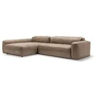 Rolf Benz Ecksofa 542 Moyo Leder Steingrau