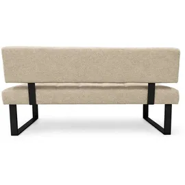 Home Affaire Polsterbank Mia Beige/Schwarz 141 x 64 cm