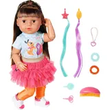 Zapf Creation BABY born Sister Play & Style brunette 43 cm, Puppe