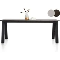 Henders & Hazel Stanford Esstisch Keramik auf Glas/Metallgestell schwarz