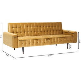Kare-Design 3-Sitzer-Sofa, Honig, - 230x83x84 cm,