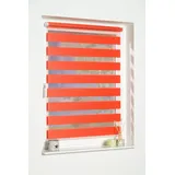 K-HOME Doppelrollo Andorra 70 x 200 cm orange/rot