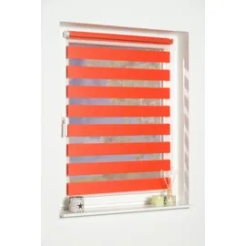 K-HOME Doppelrollo Andorra 70 x 200 cm orange/rot