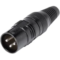HICON HI-X3CM-M XLR-Steckverbinder Stecker, gerade Polzahl: 3 Schwarz