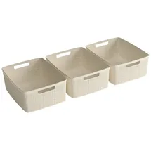 Curver JUTE RECYCLING Aufbewahrungsbox M 28 x 15 cm 3-tlg. weiß