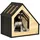 PawHut Hundehütte 60 x 40 x 59,2 cm Holz Braun