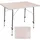 Aktive Klapptisch Höhenverstellbar 80x60x 50-69 Cm - White - One Size