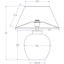 Home Deluxe Tischlampe, Weiß, Holz, Kunststoff, 42x51x42 cm, Lampen - Leuchten, Innenbeleuchtung, Tischlampen, Schreibtischlampen