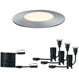 Paulmann Außenleuchte Aluminium 23,1 cm 3er-Ergänzungsset IP65 Silber