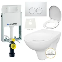 Geberit Delta 21 Wand-WC mit WC-Sitz Weiß