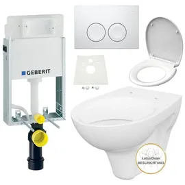Geberit Delta 21 Wand-WC mit WC-Sitz Weiß