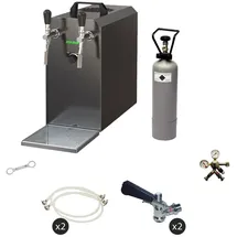 ich-zapfe Komplett Set - Zapfanlage Stream 50 Komplettset 2-Leitungs Trockenkühler, 50 l/h Edelstahl
