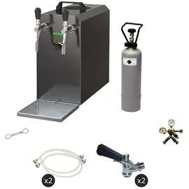 ich-zapfe Komplett Set - Zapfanlage Stream 50 Komplettset 2-Leitungs Trockenkühler, 50 l/h Edelstahl