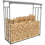 CLP Kaminholzunterstand Ruston Aluminium I Kaminholzregal Anthrazit I Holzlager Aus Aluminium I Feuerholzregal Für Außen