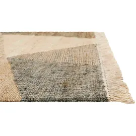 Green Looop Teppich GREEN LOOOP "Vincent GL-82111", braun, B:80cm H:4mm L:150cm, Baumwolle, Jute, Teppiche, Teppich, Naturfaser Teppich aus 80% Jute 20% Baumwolle, mit Fransen, Wohnzimmer