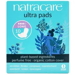 Natracare Ultra Lange Damenbinden mit Flügel (10St)