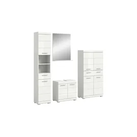 Möbel Kraft Badmöbel-Set Schloonsee 186 x 191 cm Weiß